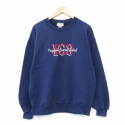 【50%OFF】IGS 90s 長袖スウェット 刺繍 ネイビー L | 古着