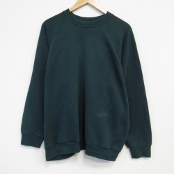 XL★古着 フルーツオブザルーム 長袖 スウェット メンズ 90年代 90s 無地 大きいサイズ クルーネック USA製 緑 25nov12