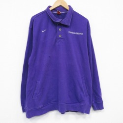 XL★古着 ナイキ NIKE 長袖 スウェット メンズ 00年代 00s WESTHILL モックネック ハイネック 紫 25nov14