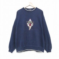 00s 長袖スウェット ゴルフ刺繍 ネイビー XL | 古着