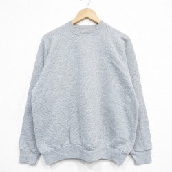XL★古着 フルーツオブザルーム 長袖 スウェット メンズ 00年代 00s 無地 ラグラン クルーネック グレー 霜降り 25nov15