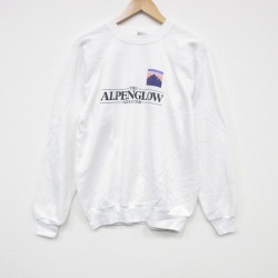 M★古着 ヘインズ 長袖 スウェット メンズ 90年代 90s ALPENGLOW ラグラン クルーネック USA製 白 25nov18