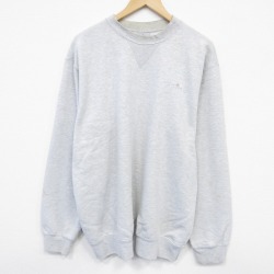 XL★古着 カーハート 長袖 スウェット メンズ ワンポイントロゴ 大きいサイズ クルーネック 薄グレー 霜降り 25nov17