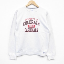 S★古着 ラッセル 長袖 スウェット メンズ COLERAIN クルーネック 白 25nov15