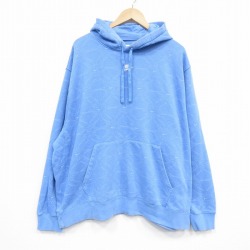 XL★古着 ナイキ NIKE 長袖 スウェット パーカー メンズ ワンポイントロゴ 大きいサイズ 水色 25nov18