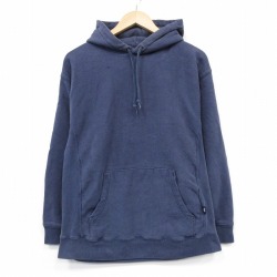 L★古着 ギャップ GAP 長袖 スウェット パーカー メンズ 無地 紺 25nov19