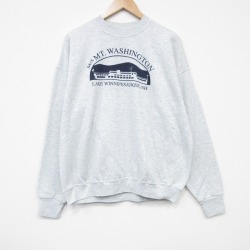 XL★古着 フルーツオブザルーム 長袖 スウェット メンズ 00年代 00s 船 クルーネック 薄グレー 霜降り 25nov20