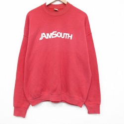 XL★古着 フルーツオブザルーム 長袖 スウェット メンズ 90年代 90s AMSOUTH クルーネック USA製 赤 25dec08