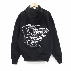 長袖スウェットパーカー SILLY SUSHI ブラック XL | 古着