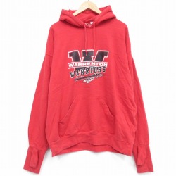 長袖スウェットパーカー レッド XL | 古着
