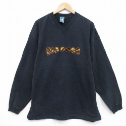 ビッグドッグス 00s 長袖スウェット ビッグロゴ刺繍 ブラック XL | 古着