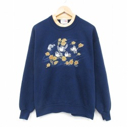 【50%OFF】ジャージーズ 90s 長袖スウェット 鳥 ネイビー L | 古着