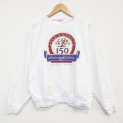 XL★古着 長袖 トップス メンズ 80年代 80s NAPA 大きいサイズ コットン クルーネック USA製 白 25dec11
