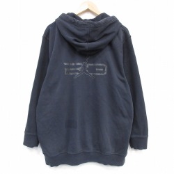 L★古着 長袖 フルジップ スウェット パーカー メンズ マイケルジョーダン エアジョーダン  黒 25dec12