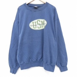 00s 長袖スウェット ネイビー XL | 古着