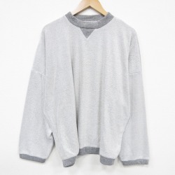 XL★古着 長袖 スウェット メンズ 90年代 90s 無地 大きいサイズ クルーネック USA製 薄グレー 霜降り 25dec16