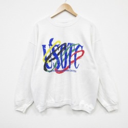XL★古着 ヘインズ 長袖 スウェット メンズ 00年代 00s USOTC クルーネック 白 25dec18