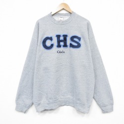 XL★古着 フルーツオブザルーム 長袖 スウェット メンズ 90年代 90s CHS  大きいサイズ クルーネック USA製 グレー 霜降り 25dec18