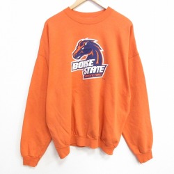 ヘインズ 00s 長袖スウェット 鳥 オレンジ XL | 古着