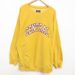 STEVE&BARRYS 長袖スウェット CENTRAL刺繍 イエロー XL | 古着
