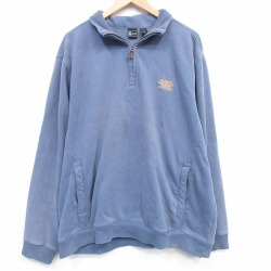 長袖ハーフジップスウェット デザートマウンテン ライトブルー XL | 古着