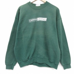 XL★古着 リー Lee 長袖 スウェット メンズ 90年代 90s CRISMAR クルーネック USA製 薄緑 25dec18