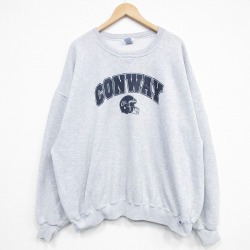 ラッセル 00s 長袖スウェット CONWAY グレー XL | 古着
