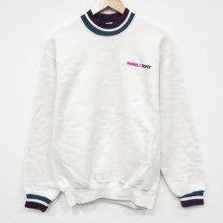M★古着 ジャージーズ 長袖 スウェット メンズ 90年代 90s TROPIX クルーネック USA製 白他 25dec23