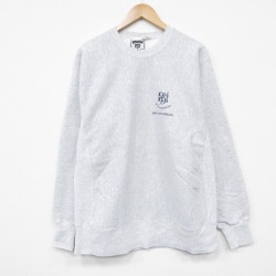 XL★古着 長袖 スウェット メンズ 90年代 90s BOOZ クルーネック USA製 薄グレー 霜降り【spe】 25dec25