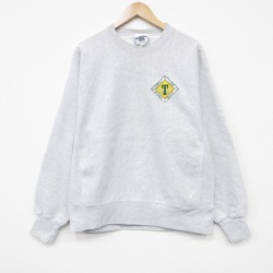 XL★古着 リー Lee 長袖 スウェット メンズ 00年代 00s ベースボール クルーネック 薄グレー 霜降り 25dec25