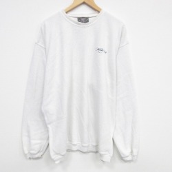 XL★古着 長袖 スウェット メンズ 90年代 90s クルーネック USA製 白 25dec25