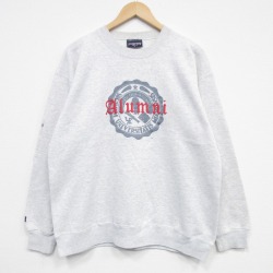 L★古着 ジャンスポーツ 長袖 スウェット メンズ 90年代 90s Alumni カレッジ クルーネック USA製 薄グレー 霜降り 25dec29