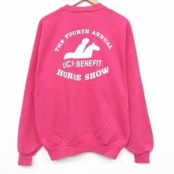 ジャージーズ 80s 長袖スウェット ホースショー ピンク XL | 古着
