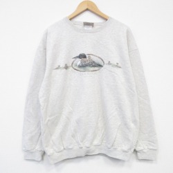 【20%OFF】NORTHERN REFLECTIONS 00s 長袖スウェット 鳥 グレー XL | 古着