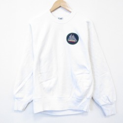 L★古着 リー Lee 長袖 スウェット メンズ 90年代 90s 船 クルーネック 白 26jan13