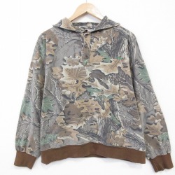 XL★古着 レッドヘッド 長袖 トップス パーカー メンズ 90年代 90s コットン USA製 茶 迷彩 26jan13