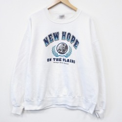 XL★古着 ジャージーズ 長袖 スウェット メンズ 90年代 90s パイソン 大きいサイズ クルーネック USA製 白 26feb02