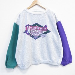 90s 長袖スウェット マサチューセッツ グレー XL | 古着