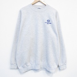XL★古着 リー Lee  長袖 スウェット メンズ 90年代 90s Woodside クルーネック USA製 薄グレー 霜降り 26feb04