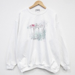 XL★古着 NORTHERN REFRECTIONS 長袖 スウェット メンズ 00年代 00s ポスト クルーネック 白 26feb05