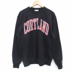 チャンピオン 長袖スウェット CORTLAND ブラック M | 古着