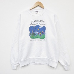 L★古着 ジャージーズ 長袖 スウェット メンズ 00年代 00s HEARTLAND クルーネック 白 26feb20