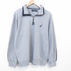 ノーティカ 長袖スウェット ワンポイントロゴ グレー XL | 古着