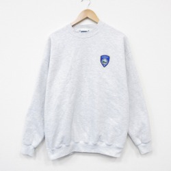 XL★古着 リー Lee 長袖 スウェット メンズ 90年代 90s ポリス クルーネック 薄グレー 霜降り 26feb28