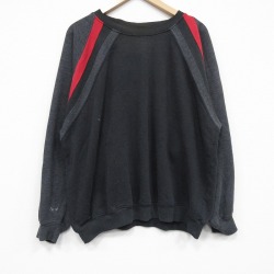 XL★古着 タウンクラフト 長袖 スウェット メンズ 90年代 90s 大きいサイズ ラグラン クルーネック 濃紺他 26mar03