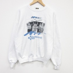 XL★古着 長袖 スウェット メンズ 90年代 90s ARENA 大きいサイズ クルーネック USA製 白 26mar09