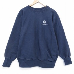 XL★古着 長袖 スウェット メンズ 00年代 00s GRIFFIN クルーネック USA製 紺 26mar07