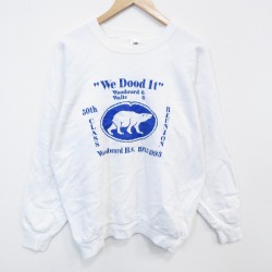 【20%OFF】フルーツオブザルーム 90s 長袖スウェット シロクマ ホワイト L | 古着
