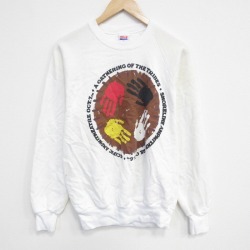 【20%OFF】90s ラグランスウェット 手 ホワイト M | 古着