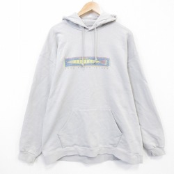 XL★古着 ラッセル 長袖 スウェット パーカー メンズ 90年代 90s 魚 USA製 ベージュ 霜降り 26mar17
